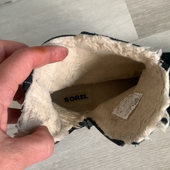 Sorel Kinetic boots size 9 leather suede booties black wedges zipper winter - Picture 4 of 13